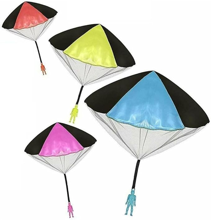 Parachute Men Parachute Toy No Tangle Throwing Toy Parachute Flying Toys Parachute Man No Assemble or Batteries Required (4 Pack)