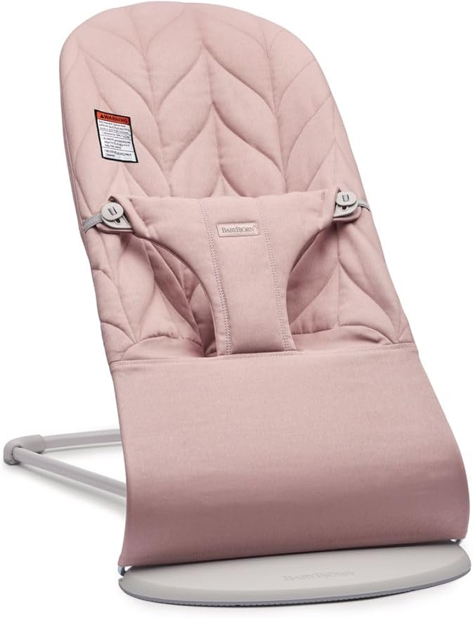 BabyBjörn Bouncer Bliss, Woven, Petal Quilt, Dusty Pink