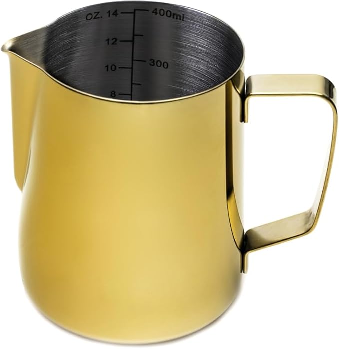 Barista Progear Gold Milk Jug | Barista Supplies 400ml (14oz)