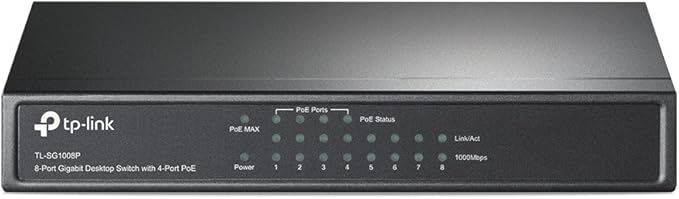 TP-Link 8-Port Gigabit Desktop PoE Switch (TL-SG1008P)