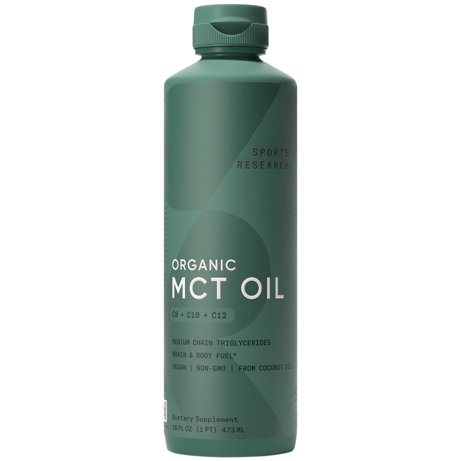Sports Research Organic MCT Oil - Unflavored - 16 fl oz.