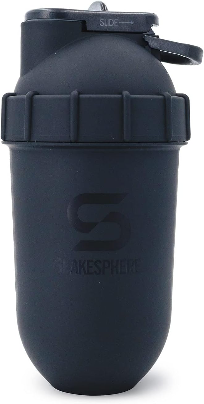 ShakeSphere Tumbler: Protein Shaker Bottle, 24oz ? Capsule Shape Mixin