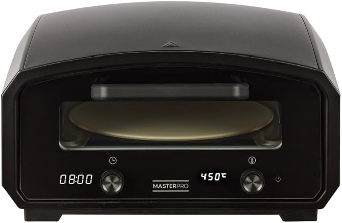 MasterPro 13" Indoor & Outdoor Pizza Oven Black 56x50x30cm