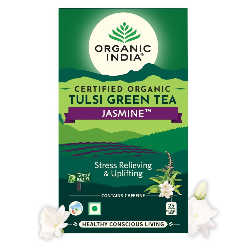 Organic India Tulsi Green Tea Jasmine 25 Tea Bags