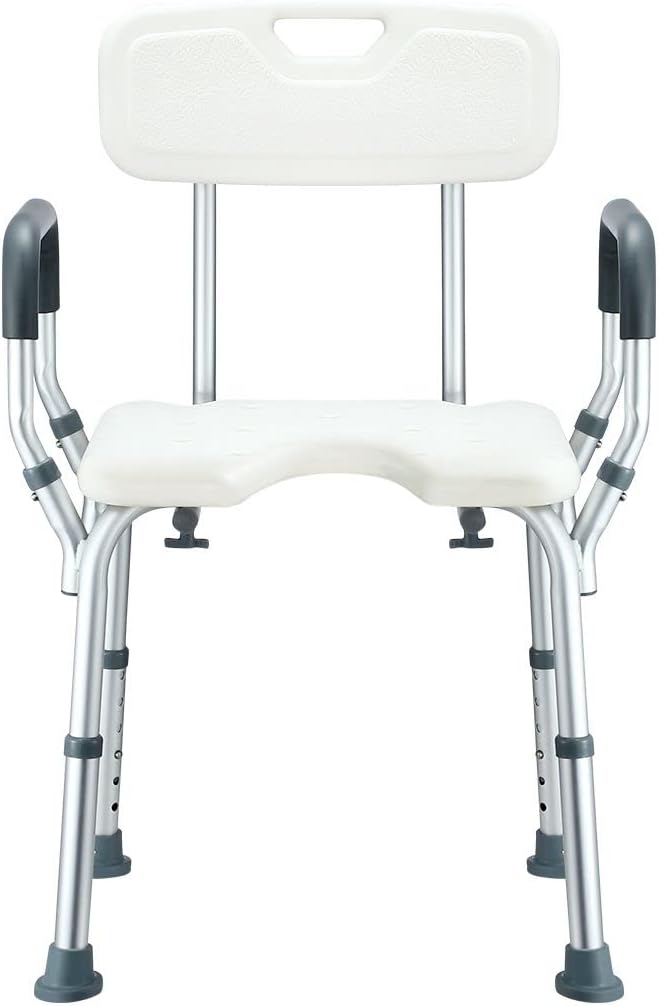 Medical Shower Chair Bathtub Bath Seat Stool with Back and Armrests
