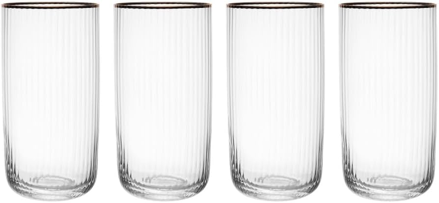 Mikasa Sorrento Crystal Highball Glass Set 510ml | 4 Piece
