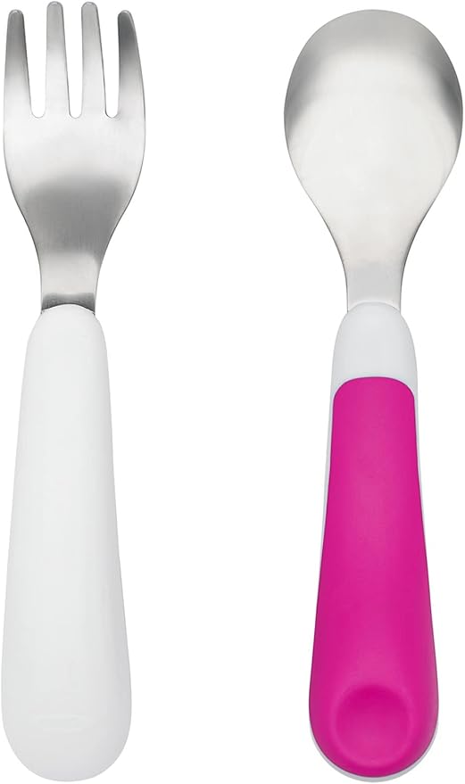 OXO Tot Fork and Spoon Set - Pink