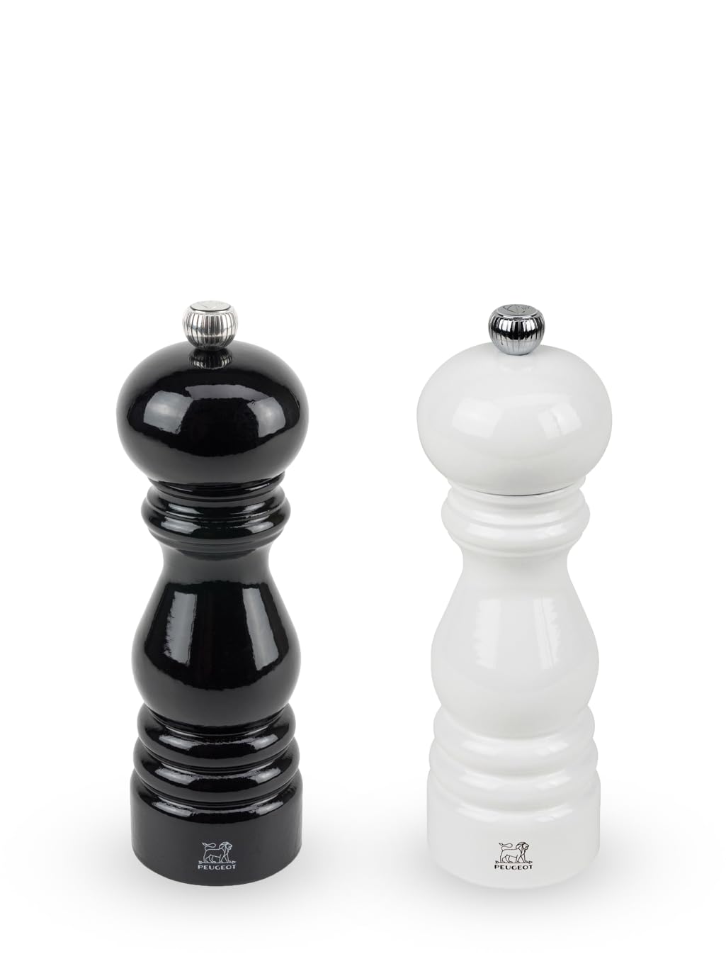 Peugeot Paris Salt & Pepper Mill Duo 18cm Gloss Black & White