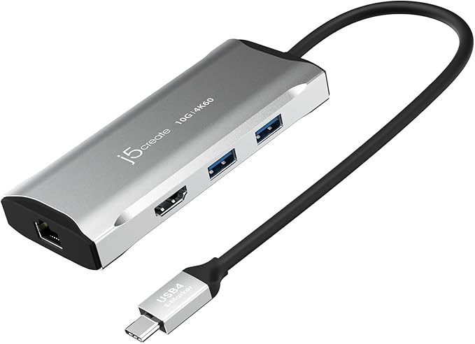 J5create 4K60 Elite USB-C 10Gbps Travel Dock, JCD392 USB Adapters / Hubs