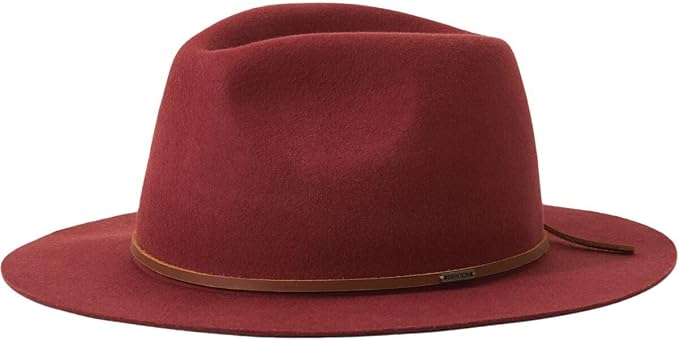 Brixton Wesley Fedora - Dark Brick S