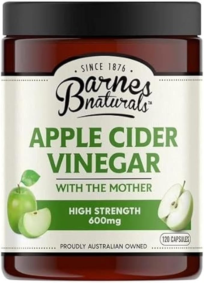 Barnes Naturals Apple Cider Vinegar High Strength 600mg Capsules 120