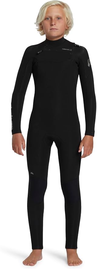 Quiksilver Boys Prologue 4/3mm Back Zip GBS Steamer Wetsuit 10 / Black