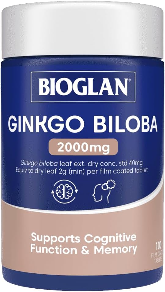 Bioglan Ginkgo Biloba 2000mg - 100 Tablets