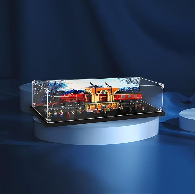 Display King - Acrylic Display Case with Screw for LEGO Harry Potter Hogwarts Express 76405 - No Background
