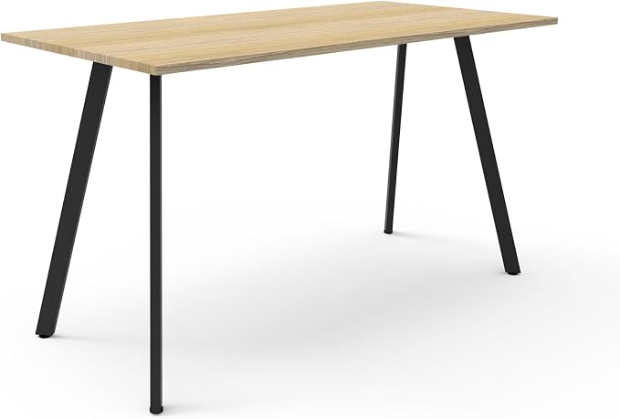 Rapidline Eternity High Bar Table W1500 x D750 x H1050mm Natural Oak Top Black Frame - AfterPay & zipPay Available