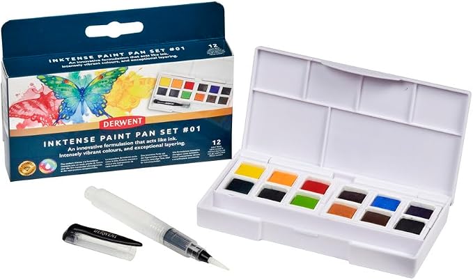 Derwent Inktense Paint Pan Travel Set