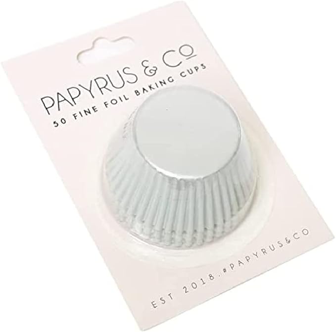White Foil Cupcake Baking Cups | 44mm | 50 Pack