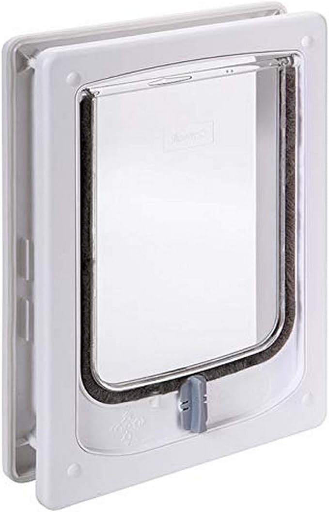 Pet Tek Wood Fitting with Tunnel Dog Door White Small