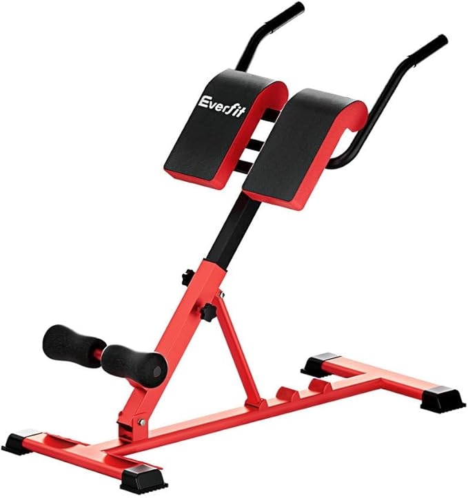 Everfit Roman Chair Back Extension Adjustable Weight Bench Fitness 10 Workouts