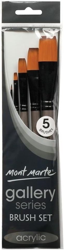 Mont Marte Gallery Series Brush Set Acrylic 5pc
