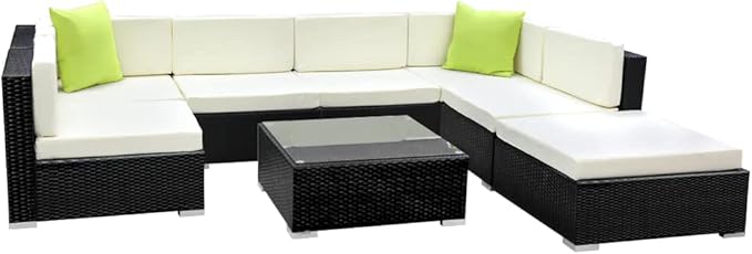 Gardeon 7pc Outdoor Furniture Sofa Set Wicker Garden Patio Pool Lounge