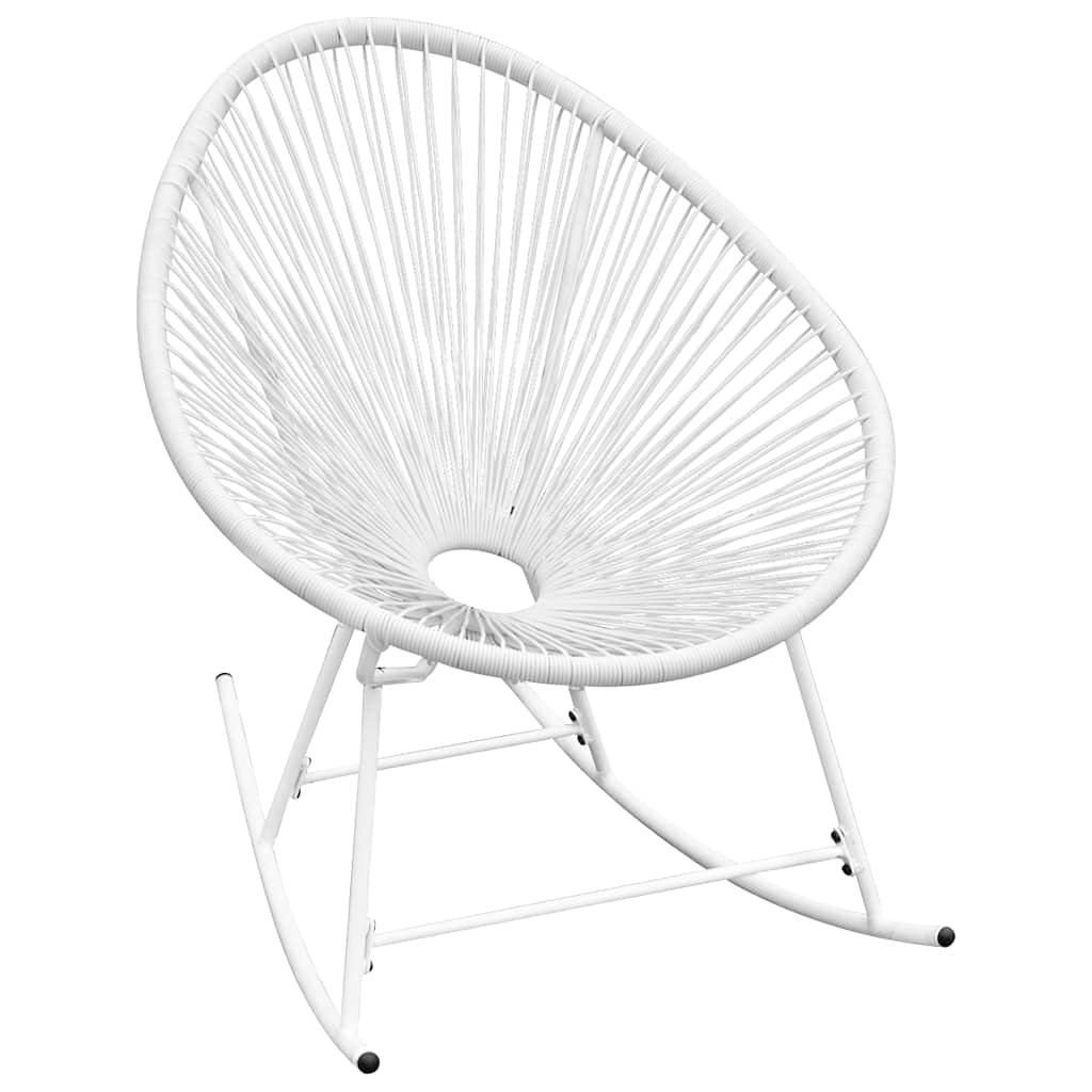 Outdoor Rocking Chair Poly Rattan - White