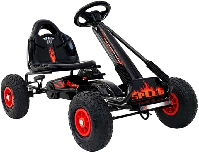 Rigo Kids Pedal Go Kart Car Ride On Toys Racing Bike Black