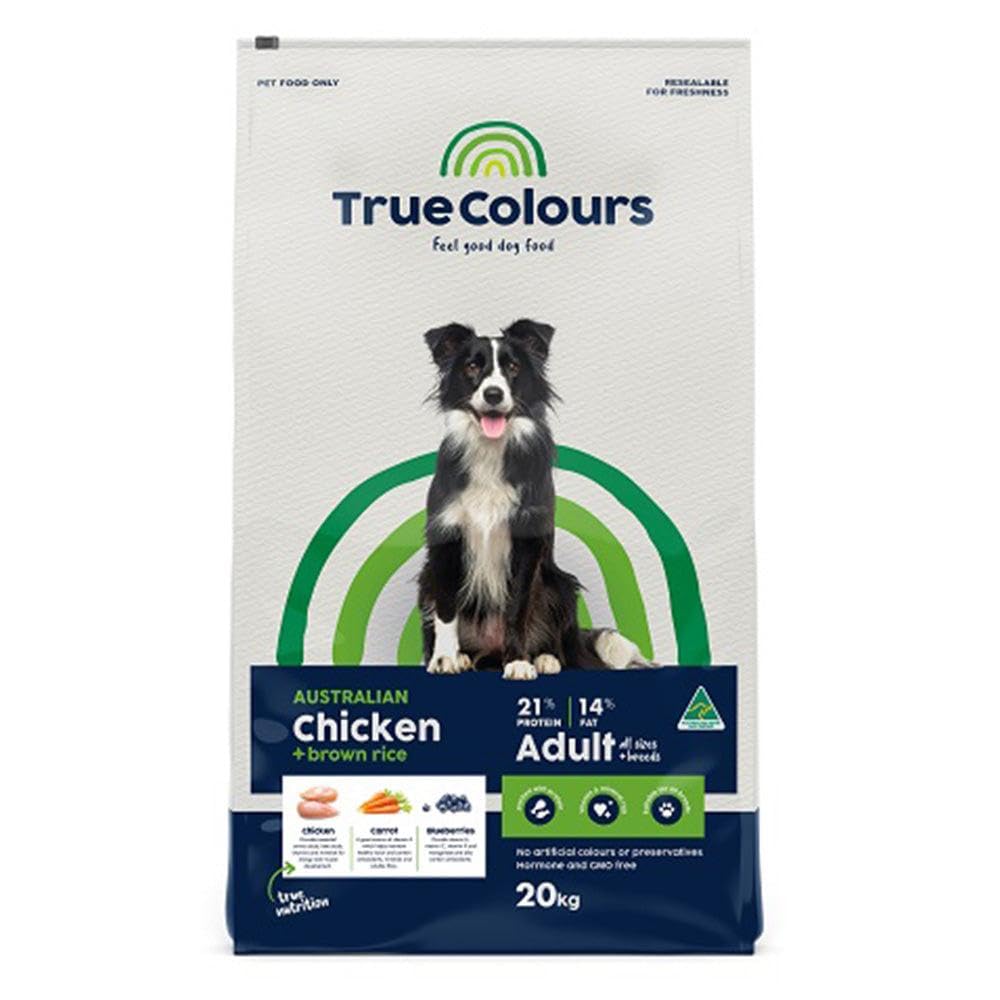 True Colours Adult Chicken & Brown Rice Dog Food 20kg