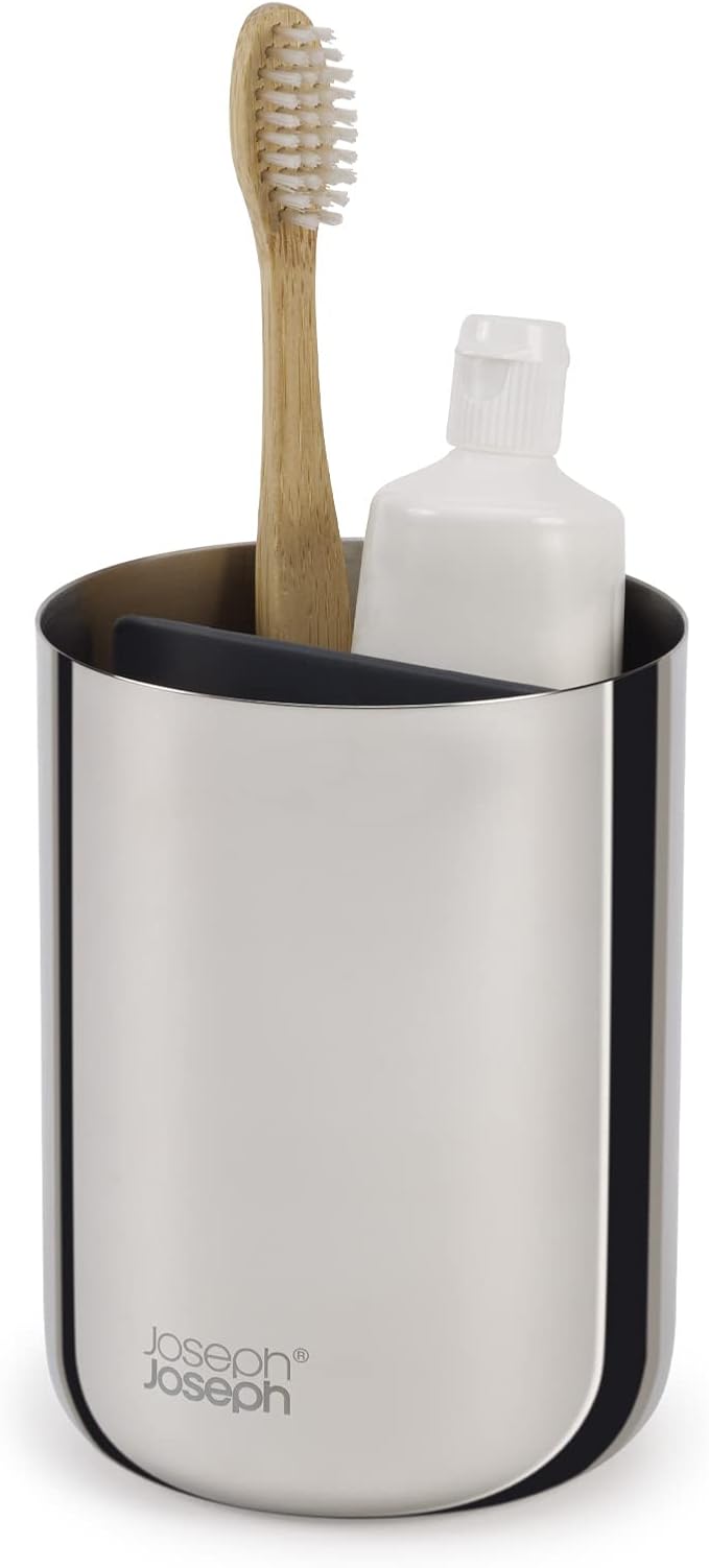 Joseph Joseph EasyStore Luxe Stainless Steel Toothbrush Caddy