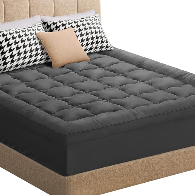 Starry Eucalypt Pillowtop Mattress Topper 7cm Charcoal Single