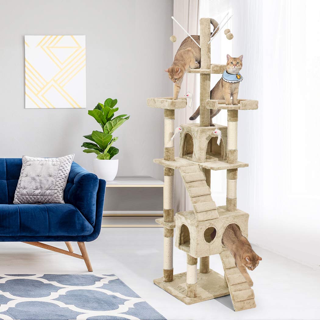 PaWz 2.1m Cat Scratching Post Tree Gym House Condo Furniture Scratcher Tower