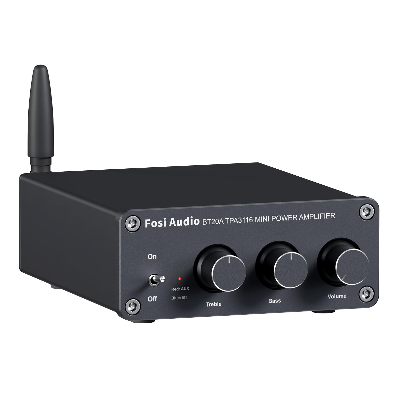 Fosi Audio BT20A Bluetooth Amplifier, Mini Hifi Stereo Amp Integrated Receiver For Home Audio Passive Speakers, BT 5.0 Class D 2.0 channels, 100W x