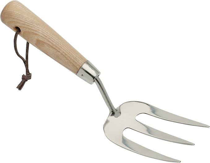 Draper Tools Expert Heritage Range Stainless Steel Hand Weeding Fork - Light Ash Handle - Hand Fork