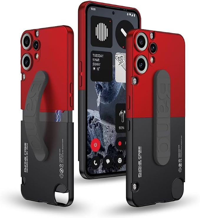 Case for Nothing CMF Phone 2 Pro Case with Elastic Silicone Wristband, 2-in-1 Frosted Hard PC Shockproof Protective Back Cover for Nothing CMF Phone 2