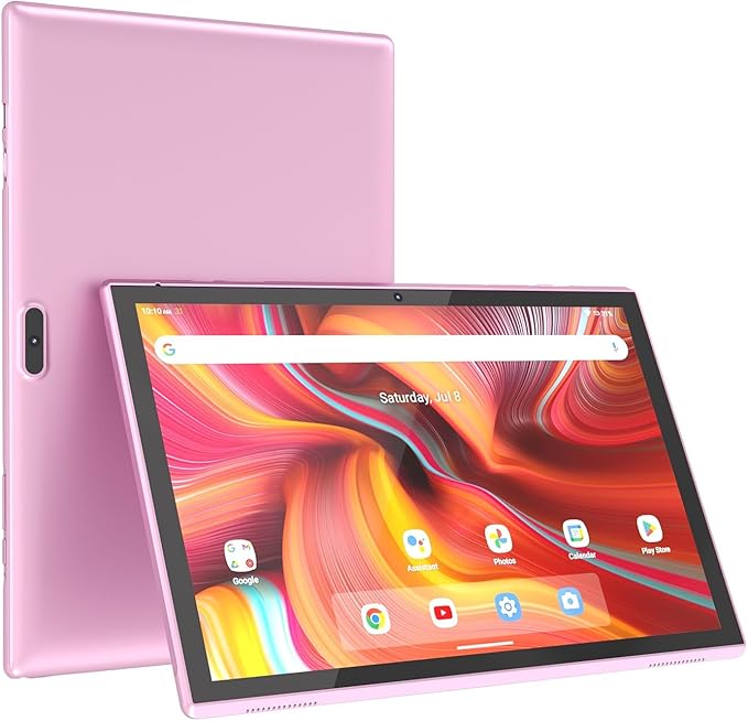 10 Inch Tablet, Google Android 11 Tablet, Quad-Core Processor Tableta Computer With 32GB ROM 2GB RAM 8MP Camera Wifi BT 10.1 in HD Display, 6000mAh