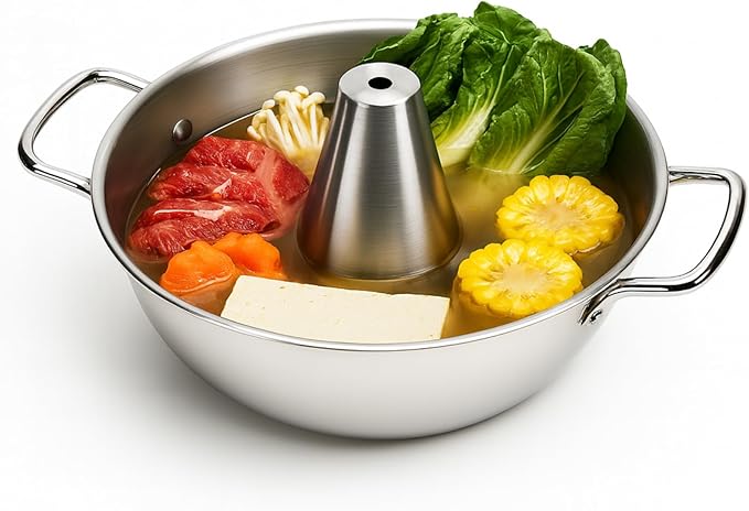 Pearl Life Warakuan Stainless Steel Shabu-shabu Pot 26 cm