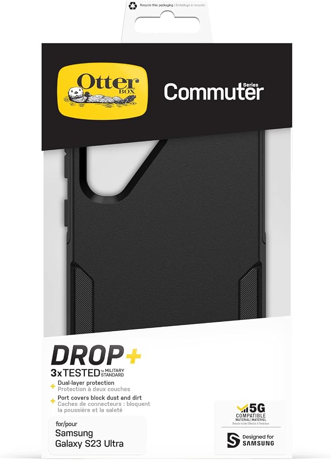OtterBox Samsung Galaxy S23 Ultra Case Commuter Black