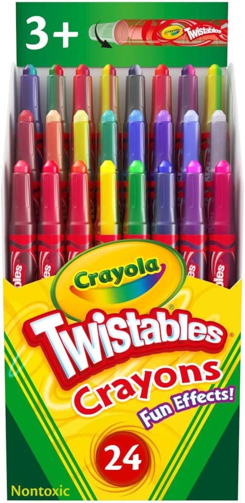 Crayola Fun Effects Mini Twistables Crayons, 24-Count, 1 Pack