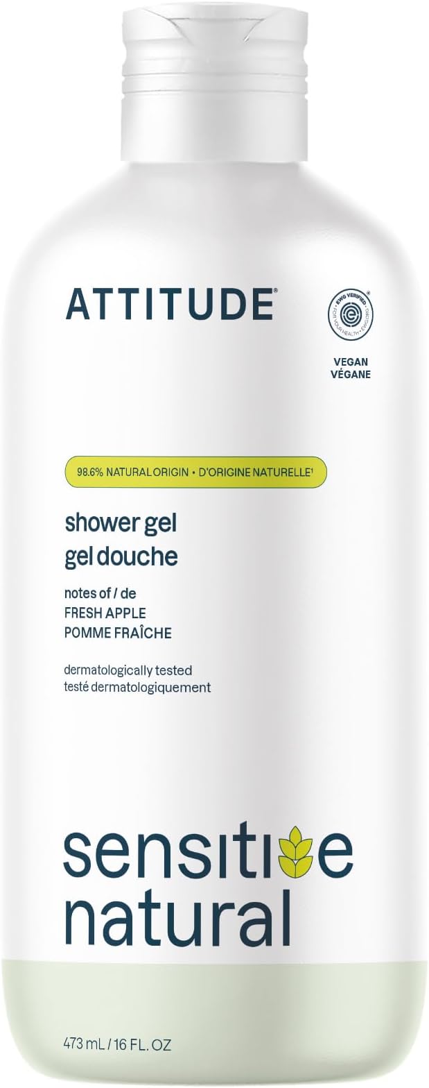 Attitude Sensitive Skin, Hypoallergenic Nourishing Body Wash, Avocado