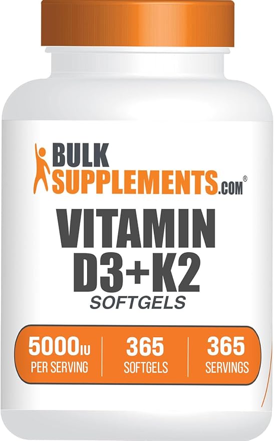 Vitamin D3 + K2 Softgels – Boost Your Immune System Softgel / 365 Softgels | BulkSupplements