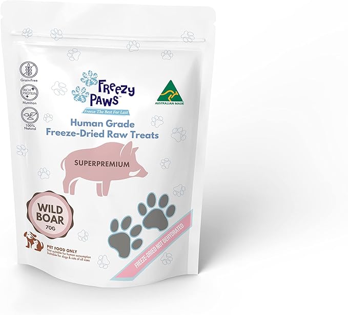 Freezy Paws Freeze Dried Wild Boar & Cat Treats 70g