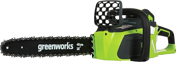 Greenworks 40V Cordless and Brushless Chainsaw Skin, 40cm (16")