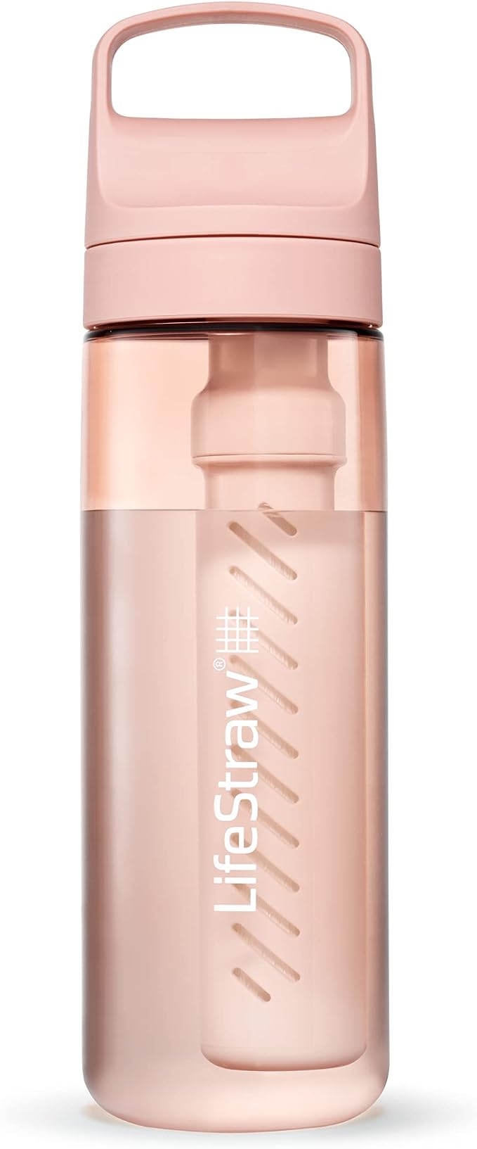 LifeStraw Go 2.0 - 650ml Water Filter Bottle - Cherry Blossom
