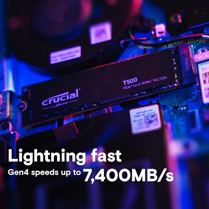 Crucial T500 500GB Pcie Gen4 NVMe SSD