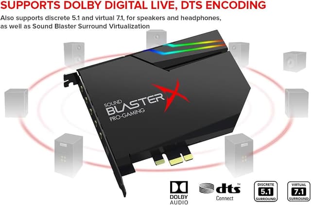 Creative Sound BlasterX AE-5 Plus Hi-Res PCIe Gaming Sound Card