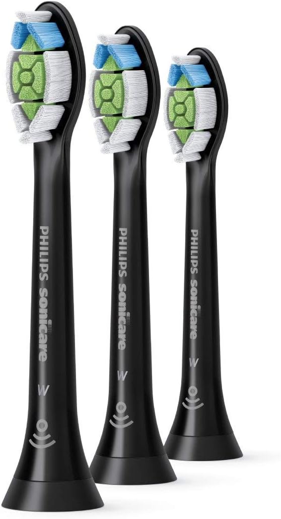 Philips Sonicare DiamondClean Replacement Toothbrush Heads, HX6063/95, BrushSync Technology, Black 3-Pk