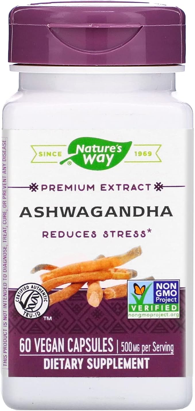 Nature's Way Ashwagandha Standardized - 60 Vegetarian Capsules