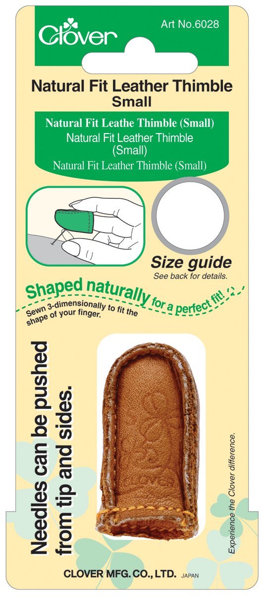 Clover Natural Fit Leather Thimble - Small