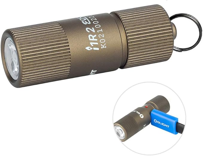 Olight I1R2 Rechargeable Keychain Light-Desert Tan
