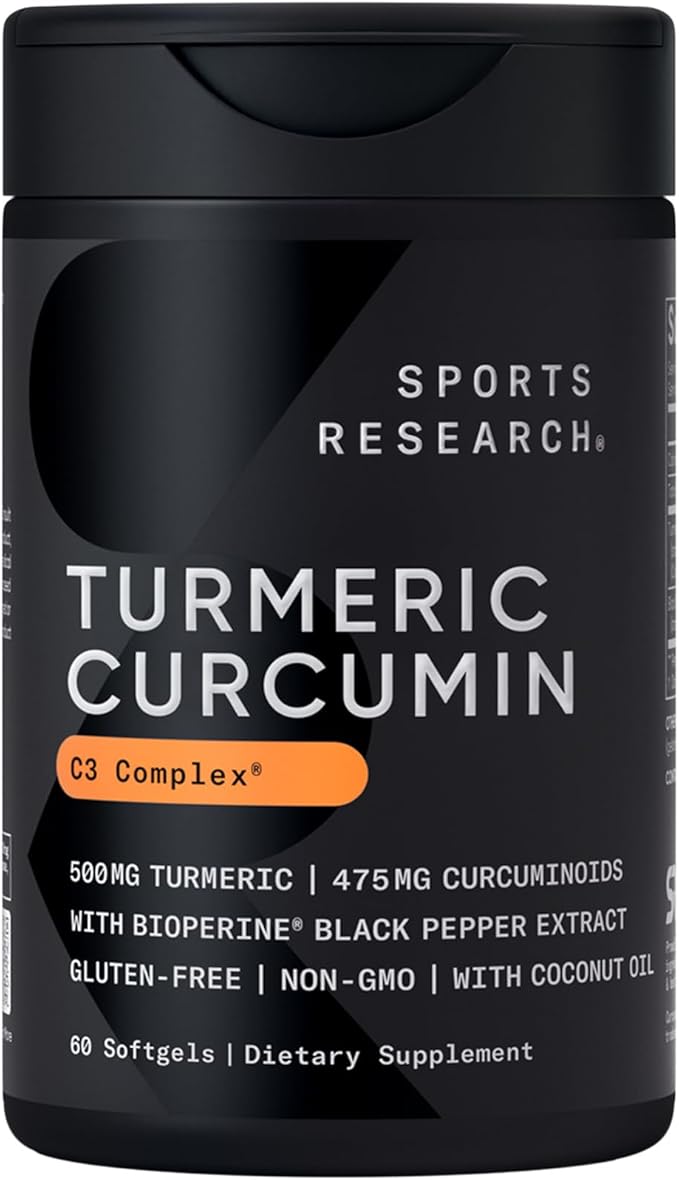 Sports Research Turmeric curcumin C3 Complex 500 MG 120 Softgels